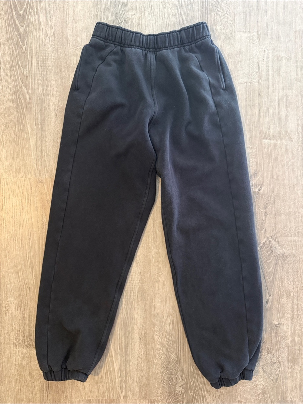 Lululemon XXS Scuba Mid Rise Oversized  Black Elastic-Waist Joggers